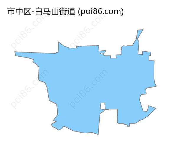 白马山街道边界地图