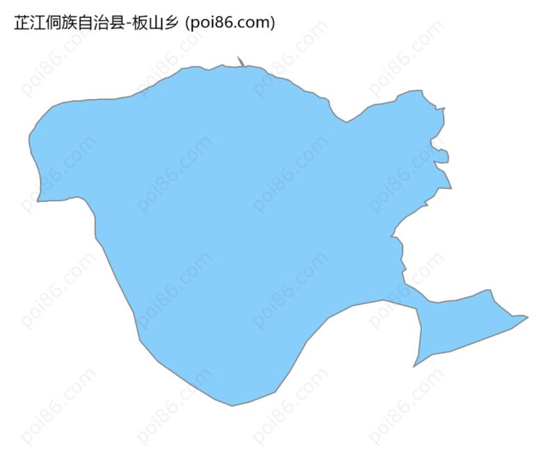 板山乡边界地图