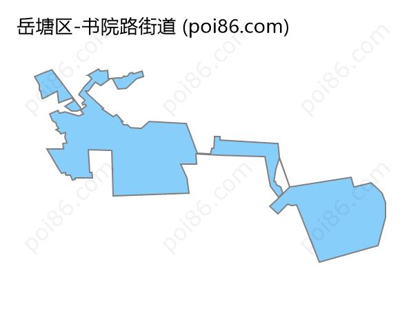 书院路街道边界地图