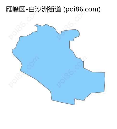 白沙洲街道边界地图