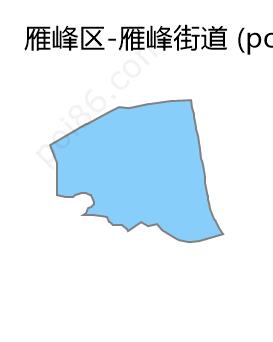 雁峰街道边界地图