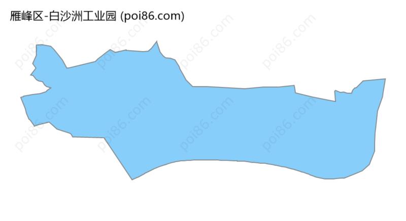 白沙洲工业园边界地图