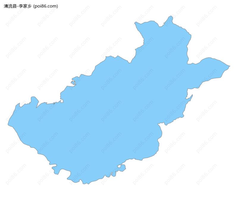 李家乡边界地图