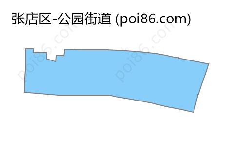 公园街道边界地图