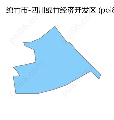 四川绵竹经济开发区边界地图