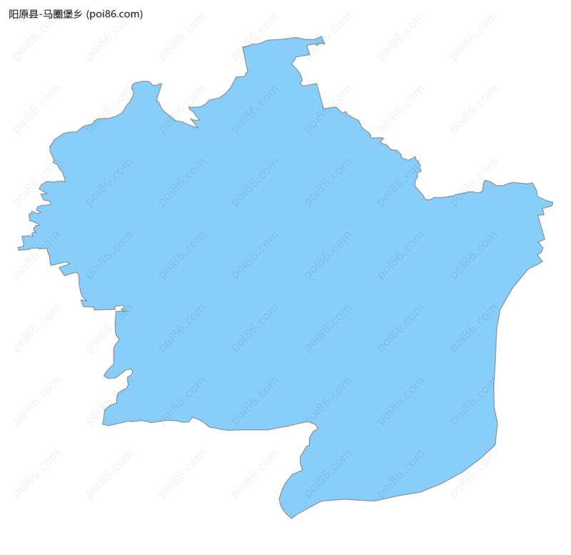 马圈堡乡边界地图