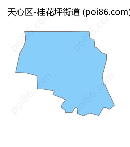 桂花坪街道边界地图