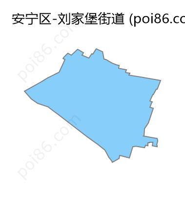 刘家堡街道边界地图