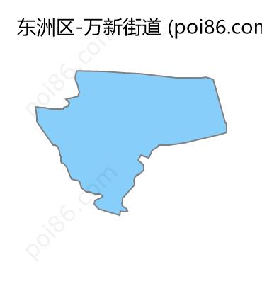 万新街道边界地图