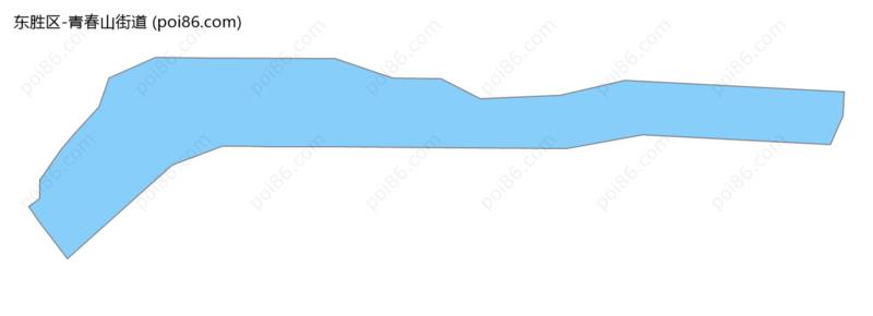 青春山街道边界地图