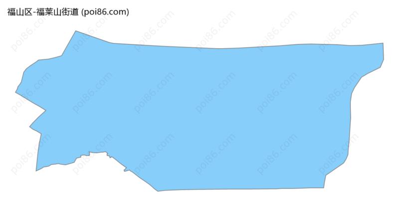 福莱山街道边界地图