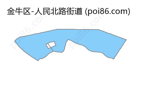 人民北路街道边界地图