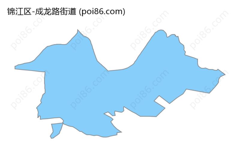 成龙路街道边界地图