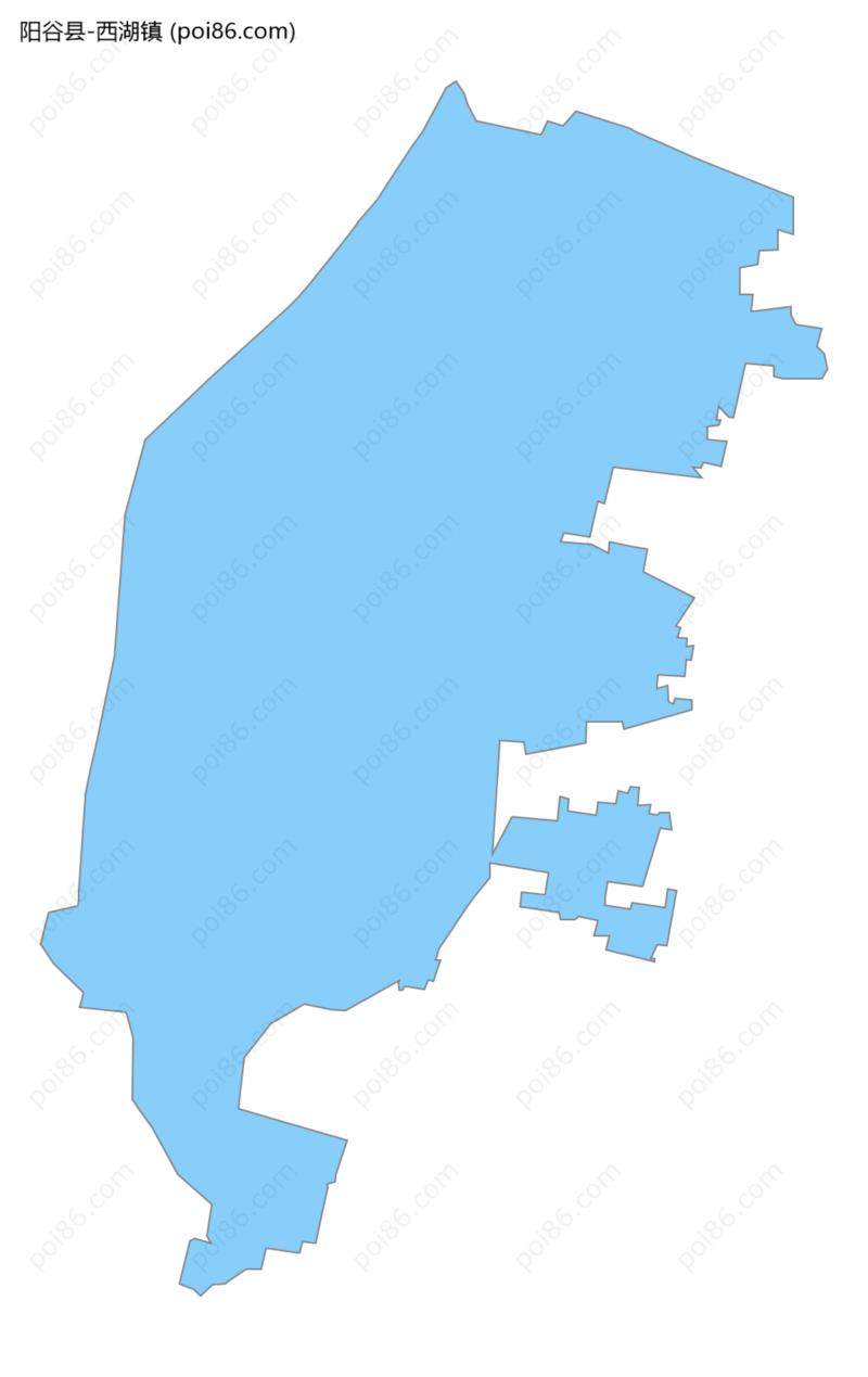 西湖镇边界地图