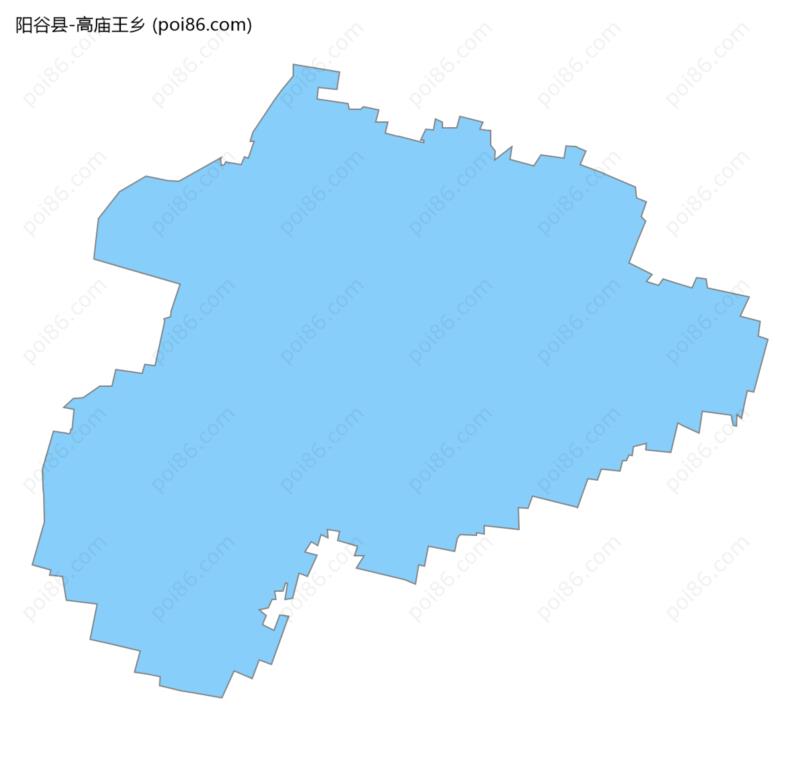 高庙王乡边界地图