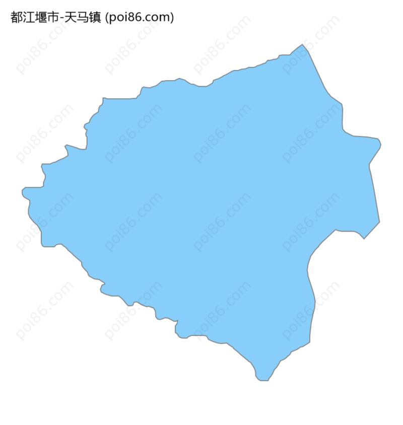 天马镇边界地图