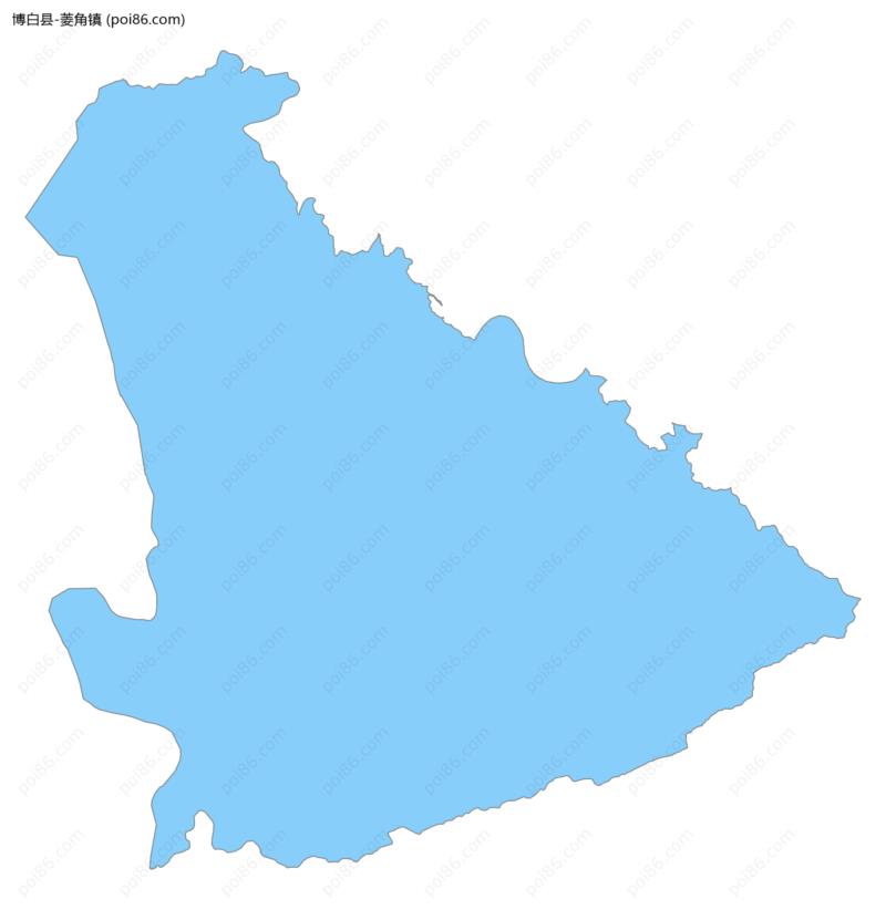 菱角镇边界地图