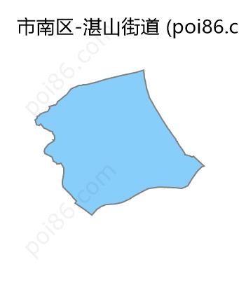 湛山街道边界地图