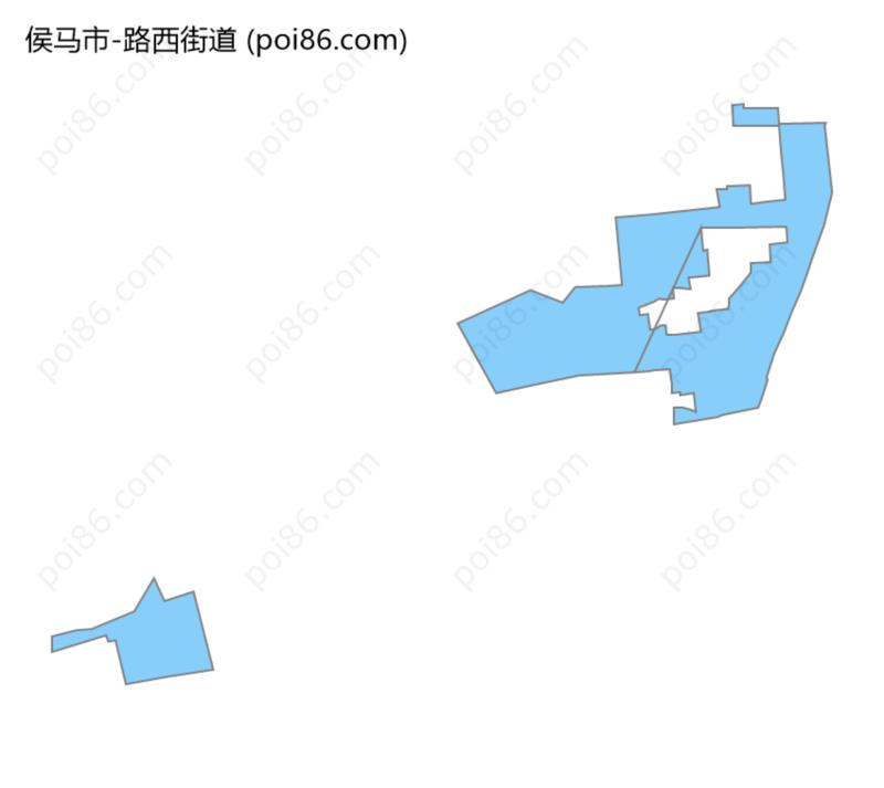 路西街道边界地图