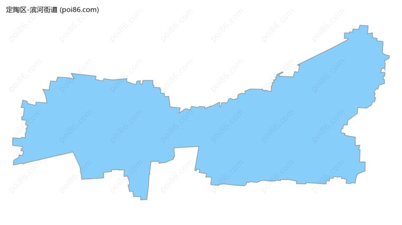 滨河街道边界地图