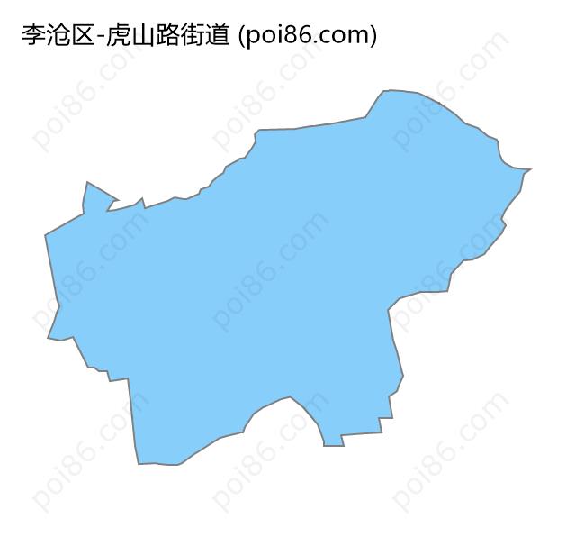 虎山路街道边界地图