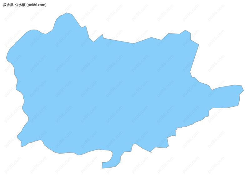 分水镇边界地图