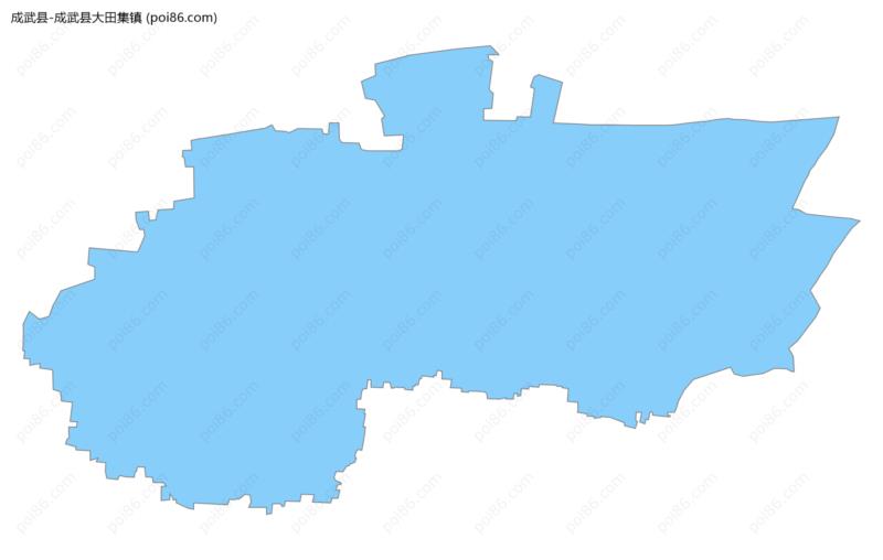 成武县大田集镇边界地图