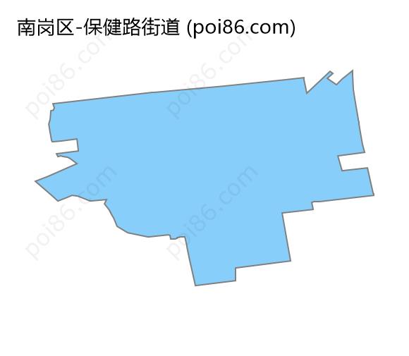 保健路街道边界地图