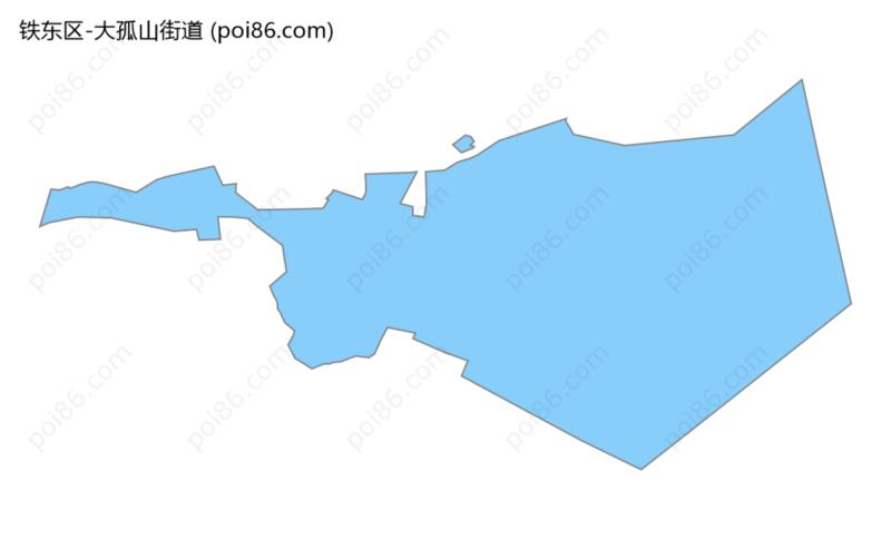 大孤山街道边界地图