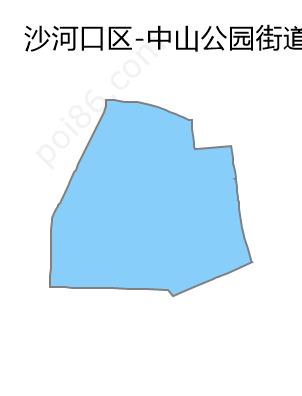 中山公园街道边界地图