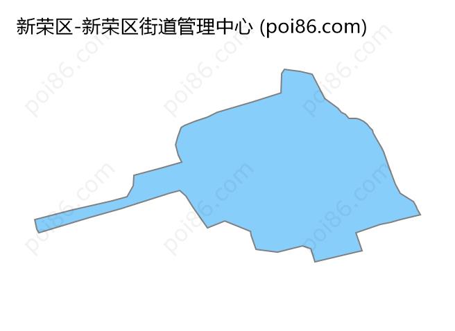 新荣区街道管理中心边界地图