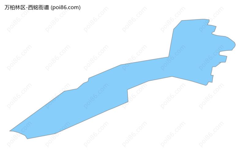 西铭街道边界地图
