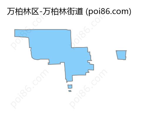 万柏林街道边界地图