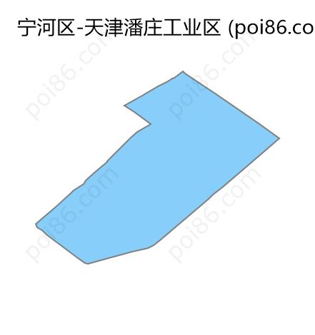 天津潘庄工业区边界地图