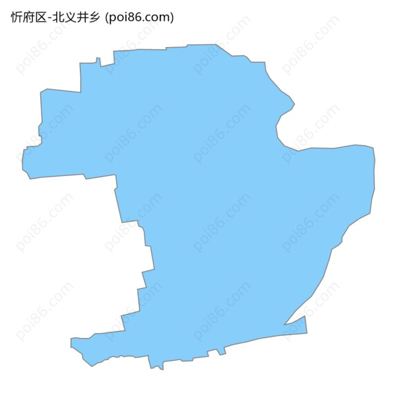 北义井乡边界地图