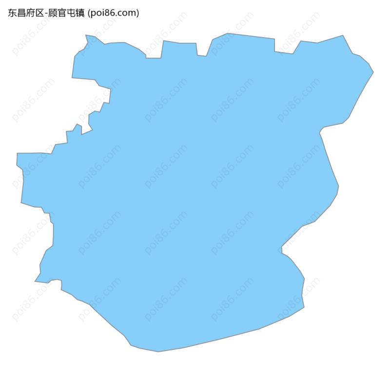 顾官屯镇边界地图