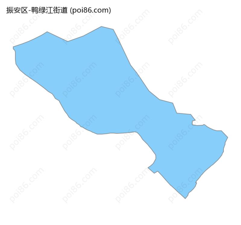 鸭绿江街道边界地图