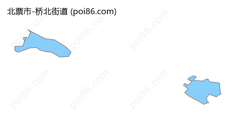 桥北街道边界地图