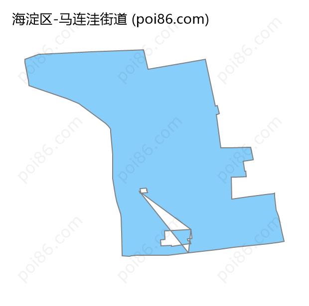 马连洼街道边界地图