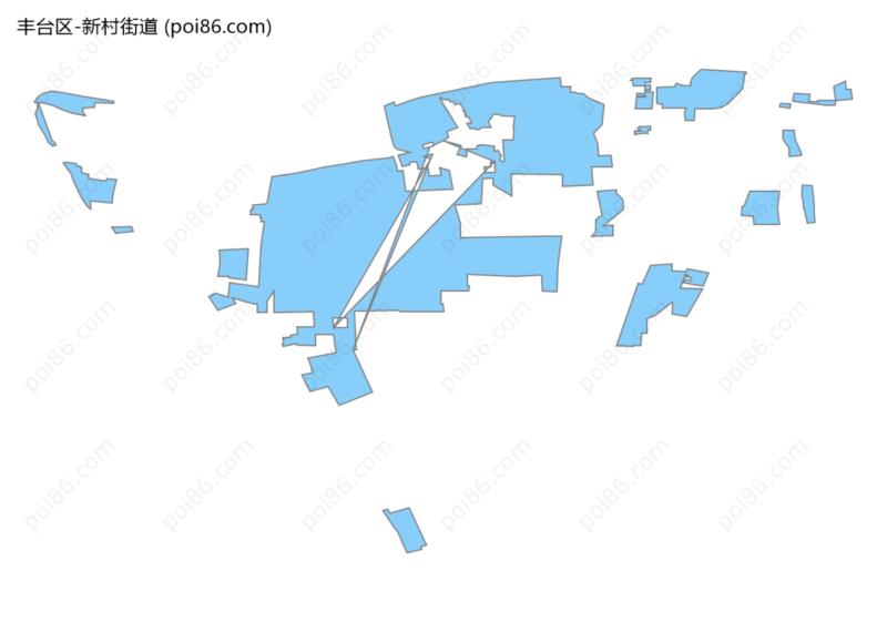 新村街道边界地图
