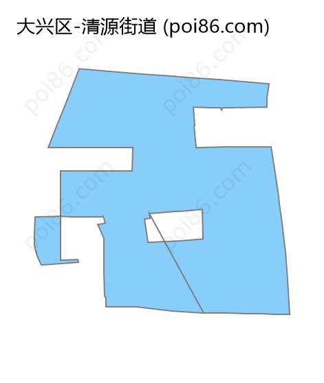 清源街道边界地图