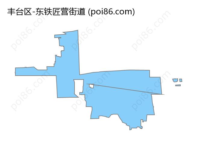 东铁匠营街道边界地图