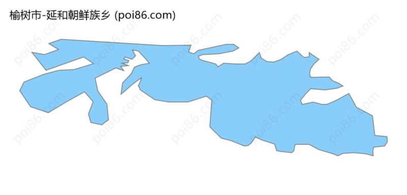 延和朝鲜族乡边界地图