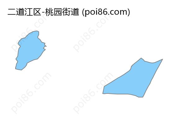 桃园街道边界地图