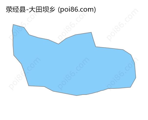 大田坝乡边界地图