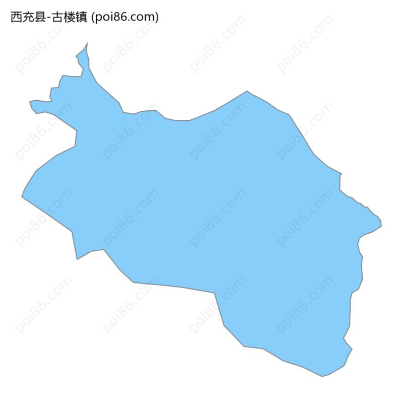 古楼镇边界地图