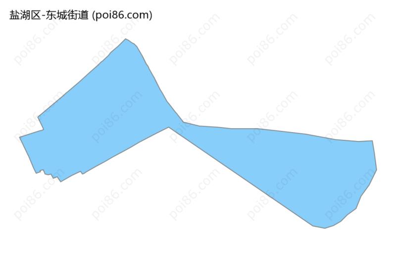 东城街道边界地图