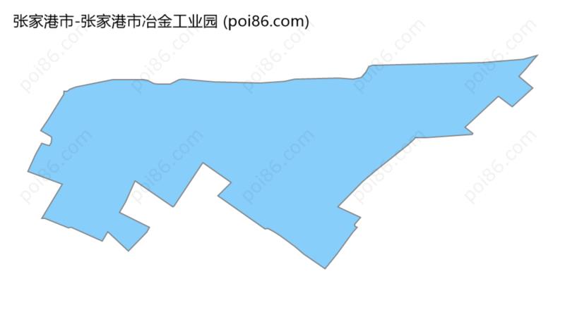 张家港市冶金工业园边界地图