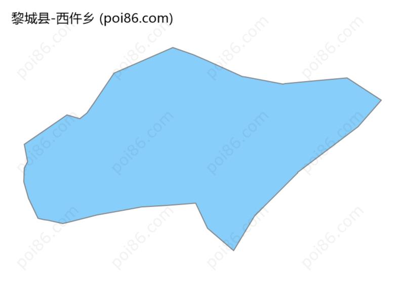 西仵乡边界地图