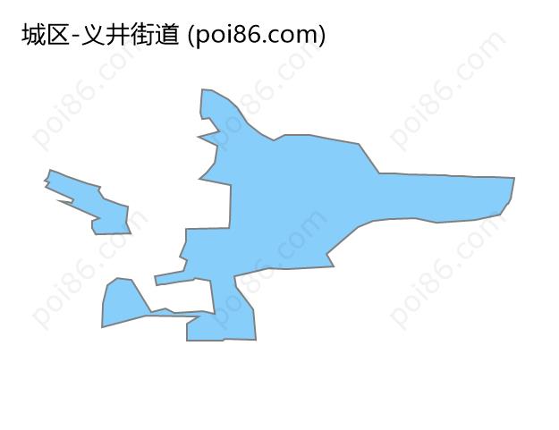 义井街道边界地图